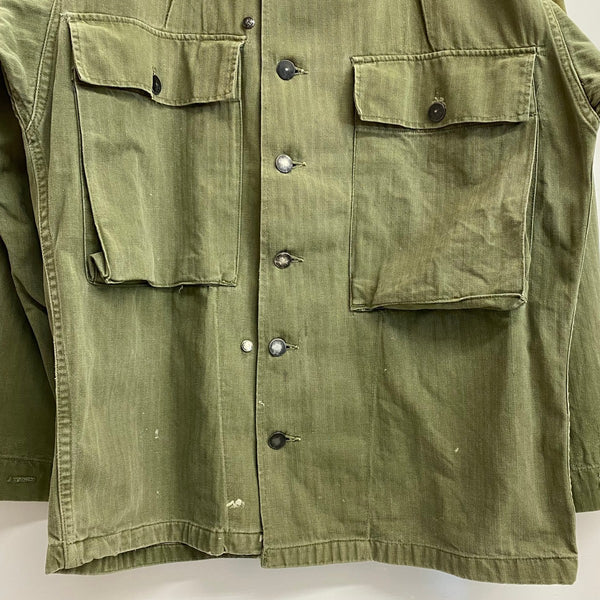 【曜日割引対象外】 ヴィンテージ vintage 40's US.ARMY M-43 HBT プレーンボタン ユーティリティ ミリタリー ジャケット カーキ 201MT-3694 VB