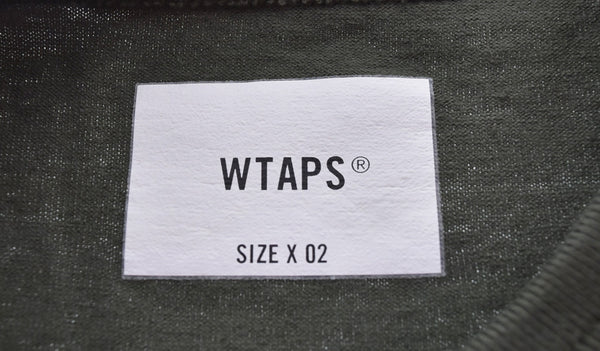 ダブルタップス  WTAPS 22AW クロスボーン ロングスリーブ コットン Ｔシャツ オリーブドラブ ロンT 222ATDT-CSM12  2 ロンT グリーン 103MT-3209