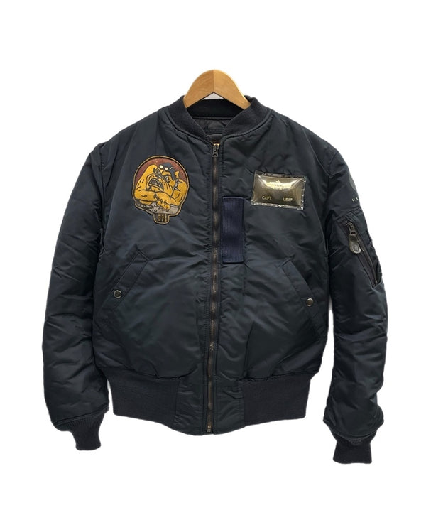 アビレックス AVIREX B-15C フライトジャケット ミリタリージャケット USA製 紺 618279 36 ジャケット ネイビー 101MT-5429