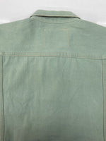 ダブルアールエル RRL SANTAFE WORK JACKET サンタフェ ワーク ジャケット デニム Gジャン ボタン 加工 Ralph Lauren ターコイズ 緑 ジャケット 無地 グリーン Mサイズ 104MT-2071