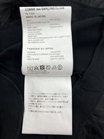 コムデギャルソン COMME des GARCONS HOMME PLUS 23AW CUT-OUT FAKE FUR L/S TEE カットアウトフェイク ファー Tシャツ 長袖 穴あき 黒 PL-T002 ロンT 無地 ブラック Mサイズ 104MT-1608