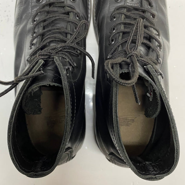 【曜日割引対象外】 レッドウィング RED WING 15年製 ワイドパネル ラインマン 8 1/2D ブラックリタン USA製 2995 メンズ靴 ブーツ ワーク ブラック 26.5cmサイズ 201-shoes1521 VB