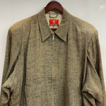 【曜日割引対象外】 クリームソーダ CREAM SODA 80's 90's 金タグ ジップアップ ブルゾン レーヨン かすり ジャケット ベージュ 201MT-4784 VB