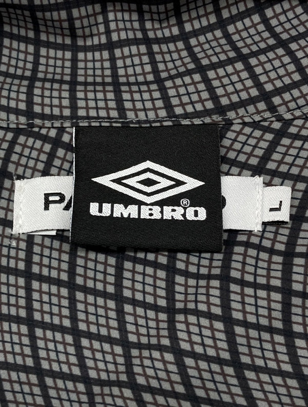 アンブロ UMBRO × PARANOID パラノイド SHELL CHECK ACTIVE JACKET 袖ドッキング シェル ジャケット 灰 ジャケット チェック グレー Lサイズ 104MT-1264