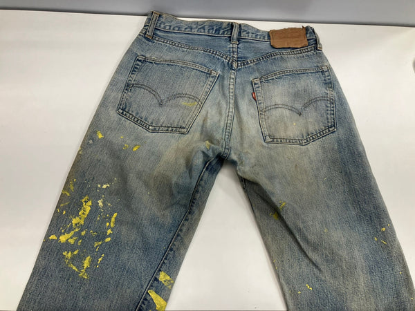 リーバイス Levi's 70's 70年代 501 66 BIGE 移行期 ボタン裏6刻印 不均等V 赤耳 VINTAGE ヴィンテージ デニム ブルー 101MB-631