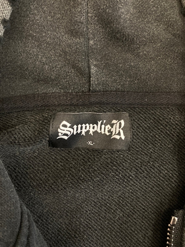 サプライヤー SUPPLIER Switching Pierced Zip Hoodie スイッチング ピアス ジップアップ フーディ パーカー  XL パーカ グレー LLサイズ 101MT-3962