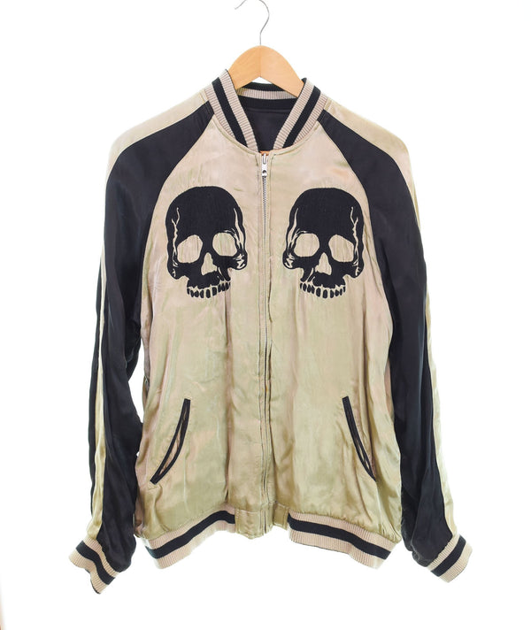 バックストリートクローラー BACK STREET CRAWLER スカル リバーシブル スカジャン SKULL Souvenir Jacket Reversible 骨  52133301 ジャケット ブラック Lサイズ 103MT-2572