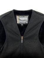 バブアー Barbour FUR LINER VEST ファー ライナー ベスト ジップアップ フェイクファー 黒 1902125 サイズ 34 ベスト 無地 ブラック 104MT-1887