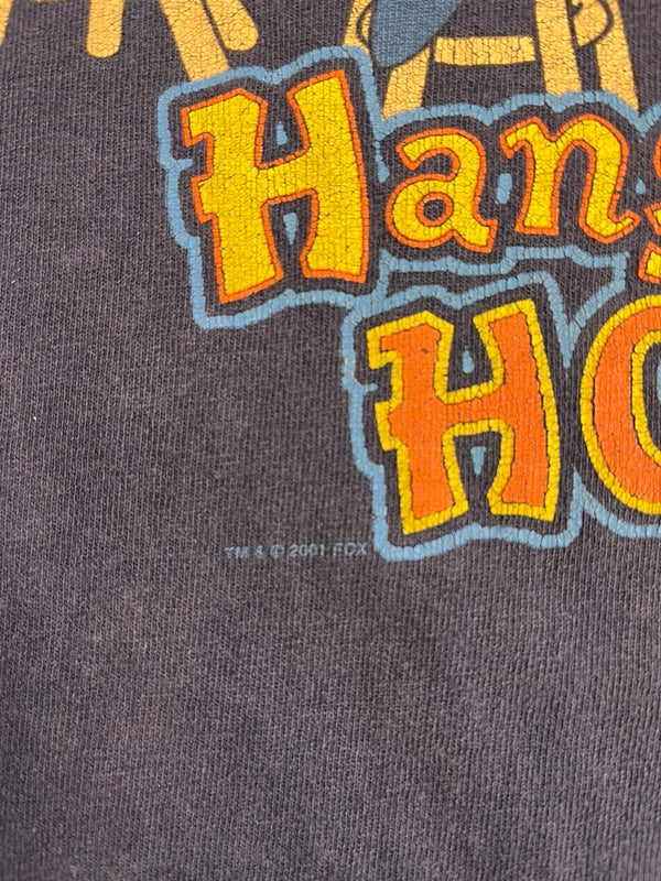 ヴィンテージ vintage 00s ©2001 ザ シンプソンズ THE SIMPSONS Hangin' with the HOMEY US古着 キャラT Tシャツ ネイビー Lサイズ 101MT-4532