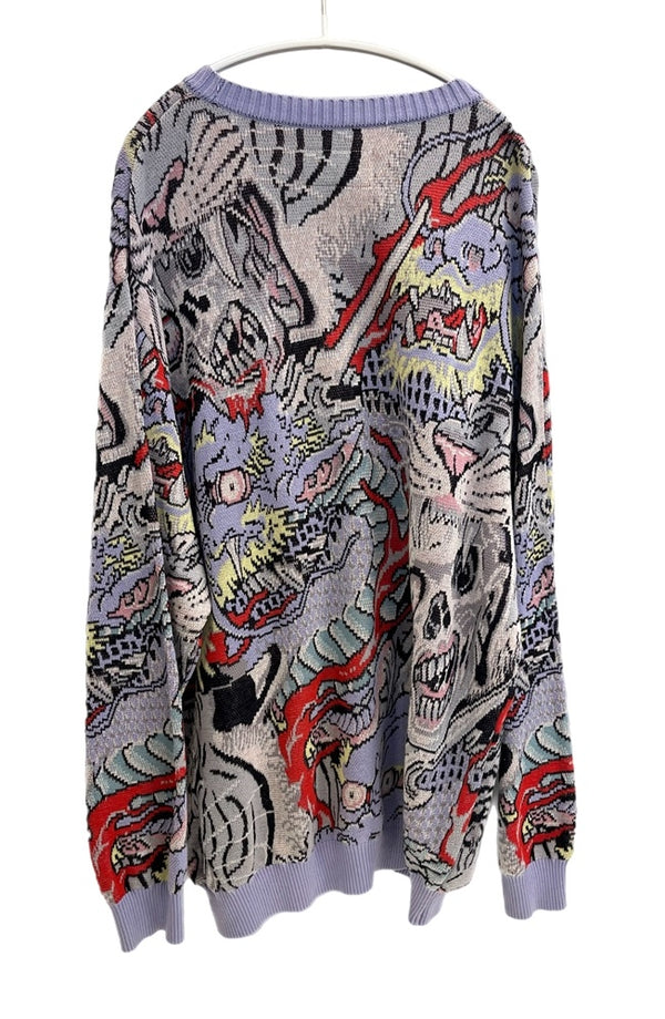 ワコマリア WACKO MARIA TIM LEHI JACQUARD SWEATER ジャガード ニット XL セーター マルチカラー LLサイズ 101MT-4501