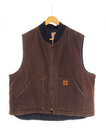 カーハート Carhartt USA製 Duck Vest ダックベスト 2XL 茶 2XL ベスト ブラウン 3Lサイズ 103MT-2464