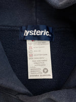 ヒステリックグラマー HYSTERIC GLAMOUR CHILLIN HOODIE SWEATSHIRT フーディー スウェットシャツ プルオーバー パーカー 裏起毛 トレーナー 紺 2CF-6760 パーカ ロゴ ネイビー Fサイズ 104MT-2127