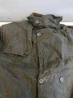 バブアー Barbour 90's 90年代 3ワラント TRENCH COAT トレンチコート ワックス コットン オイルドジャケット ロングコート VINTAGE ヴィンテージ A600 102cm コート カーキ 101MT-5455