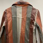 【曜日割引対象外】 ヴィンテージ vintage 80's~ Americana LEATHER USA製 パッチワーク レザージャケット ジャケット マルチカラー 40サイズ 201MT-4458 VB