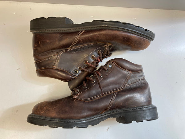 レッドウィング RED WING 90s Vintage ヴィンテージ 976 Work Hiking Boots プリント羽タグ USA製 茶 レザーブーツ メンズ靴 ブーツ ワーク ブラウン サイズ 11D 101-shoes1799