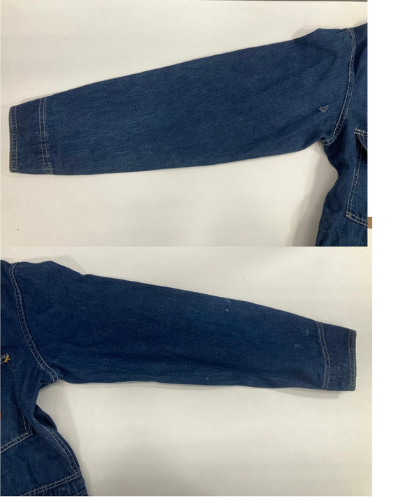 キャントバステム CAN'T BUST EM 60’s 60年代 GOLD LABEL ニワトリ ガチャポケ デニム オールインワン ジャンプスーツ 五角形TALON ZIP タロン VINTAGE ヴィンテージ つなぎ・オーバーオール ブルー Lサイズ 40L 101MB-615