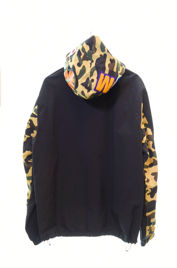 アベイシングエイプ A BATHING APE SHARK HOODIE JACKET ナイロンジャケット 黒 001LJF801001X ジャケット ブラック Lサイズ 103MT-1455