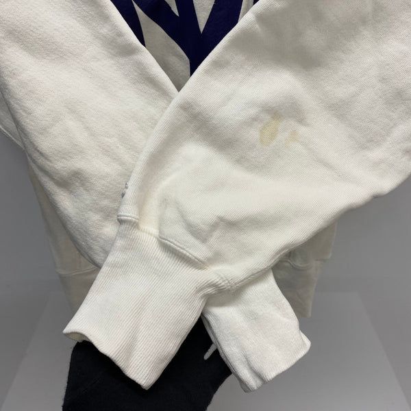 【曜日割引対象外】 チャンピオン Champion 90's USA製 YANKEES 両面プリント スウェット ホワイト Mサイズ 201MT-4651 VB