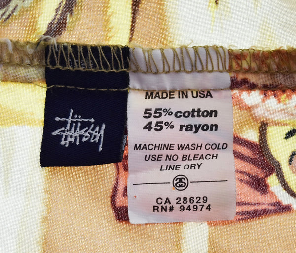 ステューシー STUSSY 80s 90s 紺タグ アロハシャツ Made in USA 80's 90's 開襟シャツ USA製 半袖シャツ マルチカラー Mサイズ 103MT-3250