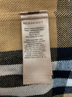 バーバリー Burberry × ゴーシャラブチンスキー Gosha Rubchinskiy オーバーサイズ ノバチェック 切替 フランネル シャツ ウール 毛 長袖シャツ 総柄 ベージュ Sサイズ 104MT-493