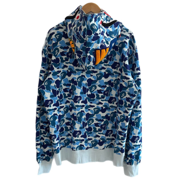 アベイシングエイプ  A BATHING APE Camo Shark Full Zip Hoodie 001ZPE201004X パーカ ブルー 2XLサイズ 201MT-3232