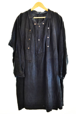 ヴィンテージ Vintage 1910's 〜1920’s 10年代 20年代 French Antiqe フレンチ アンティーク Indigo Linen Smock インディゴ リネン スモック トップスその他 ネイビー 103MT-1606