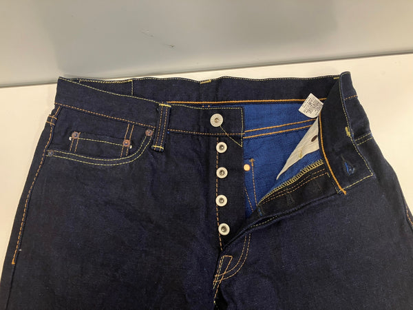 倉敷天領デニム TENRYO DENIM 北斗の拳 コラボジーンズ カラーレボリューションシリーズ ケンシロウモデル（ブルー）ボタンフライ 名言スレーキ 月桂樹ボタン ポケット刺繍 日本製 LOT HOKUTO-005 デニム ブルー W32 101MB-769