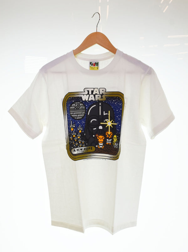アベイシングエイプ A BATHING APE  BAPE STAR WARS スターウォーズ BABY MILO tee Tシャツ Tシャツ ホワイト Sサイズ 103MT-2789