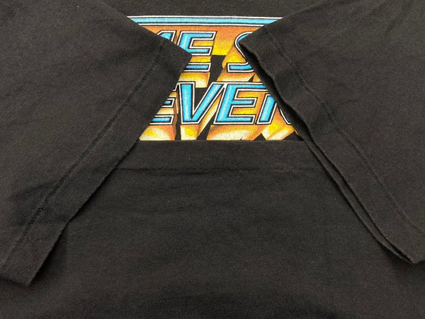 ヴィンテージ vintage 90s 90年代 SESAME STREET FEVER セサミストリート 映画 ムービー パロディ 両面プリント USA製 黒 Tシャツ キャラクター ブラック Mサイズ 104MT-1851