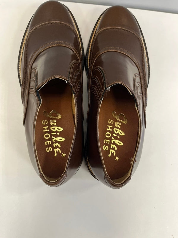 ジュビリーシューズ JUBILEE SHOSE レザー スリッポン 茶 7701 メンズ靴 ローファー ブラウン サイズ8 101sh-2326