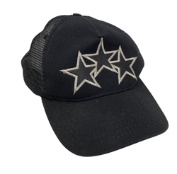 【中古】アミリ AMIRI 3 STAR TRUCKER HAT メッシュキャップ 帽子 メンズ帽子 キャップ ブラック 201goods-543