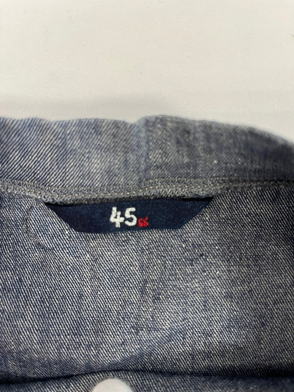 フォーティーファイブアールピーエム 45RPM リネン混 コットンベスト 麻 綿 5067182 ベスト ブルー サイズ0 101LT-209