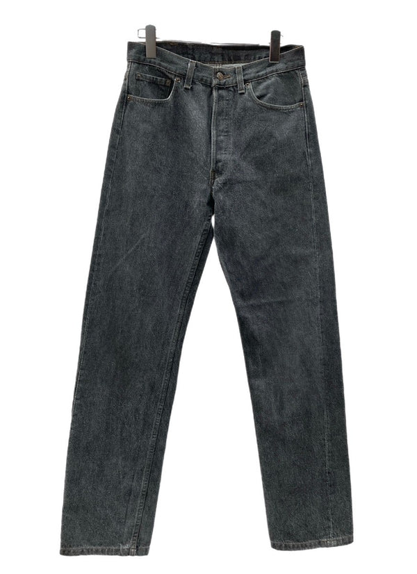 リーバイス Levi's 90s 90年代 501 先染め ブラック ジーンズ ジーパン USA製 ボタン裏544 無地 デニム ブラック W30 L34 104MB-294