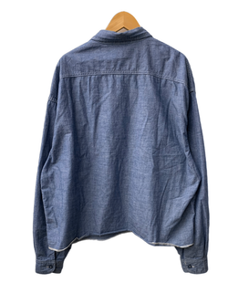 クーティー COOTIE 20ss デニムシャツ 短丈 ショート丈 長袖シャツ ブルー XLサイズ 201MT-2326