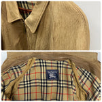 【曜日割引対象外】 バーバリーズ Burberrys 70's 80's Leather Jacket スペイン製 タータンチェック ジャケット ベージュ 201MT-3669 VB
