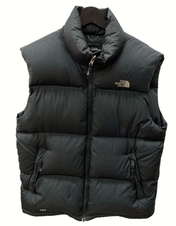 ザノースフェイス THE NORTH FACE MENS HOMMES DOWN VEST ダウンベスト 700フィル 刺繍 BLACK 黒 ベスト ロゴ ブラック Lサイズ 104MT-719