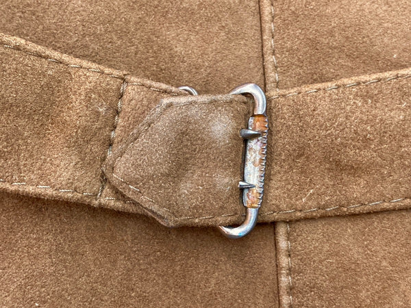 ヴィンテージ vintage 50s 50年代 Albackens スウェード レザージャケット ダブル くるみボタン コルビジェ キルティング スウェーデン 茶  ジャケット 無地 ブラウン 104MT-2240