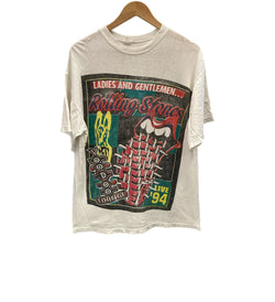 バンドTシャツ BAND-T vintage The Rolling Stones ローリングストーンズ VPPDOO LOUNGE SPIKE TONGUE 94年 ヴィンテージ 両面プリント 大判  - Tシャツ ホワイト フリーサイズ 101MT-2723