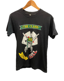 バンド band 80s 80's THE CLASH STRAIGHT TO HELL クラッシュ Vintage ヴィンテージ - Tシャツ ブラック フリーサイズ 101MT-3110