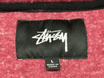 ステューシー STUSSY 19AW Hawaiian Jacquard Mock  ハワイアン ジャガード モック ボア ジャケット 紫 ジャケット 総柄 パープル Lサイズ 104MT-1095