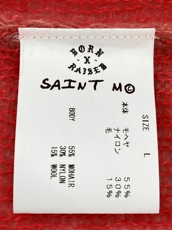 セントマイケル SAINT MICHAEL 22AW CLOWN Knitwear クラウン ニット モヘア ブレンド セーター 桃 SM-A22-0000-073 セーター キャラクター ピンク Lサイズ 104MT-2099