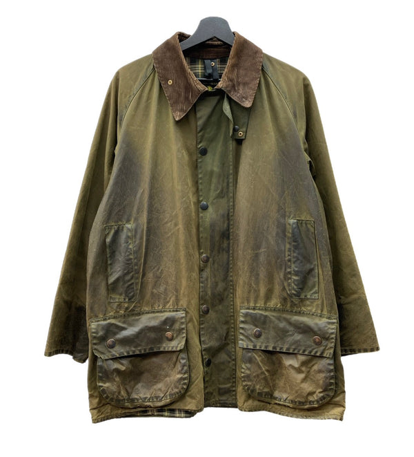 バブアー Barbour BEAUFORT ビューフォート 90s 90年代 3ワラント 英国製 ジャケット オイル ワックス  アウター 緑 C42/107CM コート 無地 カーキ 104MT-1948