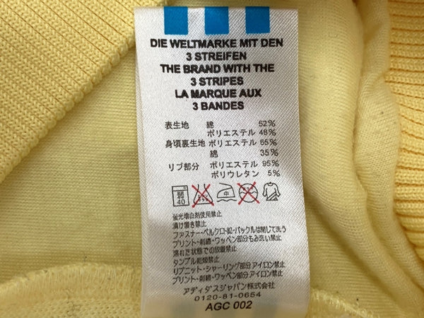 アディダス adidas 万国旗タグ トラックジャケット フルジップ トレフォイルロゴ CLUB Y2K フィリピン製 YELLOW 黄色 NAVY ネイビー 紺 184806 AGC002 ジャージ プリント イエロー 2XS 104LT-216