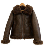 マウジー moussy AGED AVIATOR JACKET エイジドアビエータージャケット ボア 茶 010HAS30-1341 ジャケット ブラウン フリーサイズ FREE 101LT-217