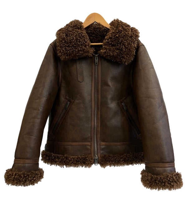 マウジー moussy AGED AVIATOR JACKET エイジドアビエータージャケット ボア 茶 010HAS30-1341 ジャケット ブラウン フリーサイズ FREE 101LT-217