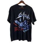 【曜日割引対象外】 ヴィンテージ vintage 90's Sodom ''tapping the vein'' screen stars 1992 Tシャツ ブラック XLサイズ 201MT-3830 VB