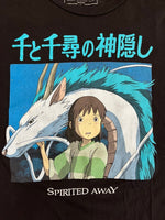 US US古着 Spirited Away 千と千尋の神隠し 映画 MOVIE T-shirts ムービーTシャツ 黒 キャラT  海外版 Tシャツ ブラック Lサイズ 101MT-4670