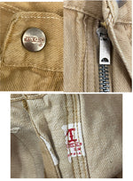 ヴィンテージ vintage 60's 60年代 BLUE BELL MAVERICK ブルーベル マーベリック レザーパッチ GRIPPER ZIPPER カラーデニム ショーツ ハーフパンツ ベージュ 101MB-681