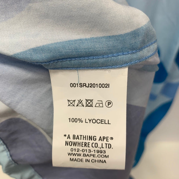 ア ベイシング エイプ A BATHING APE Camo Open Collar Shirt 001SRJ201002I 半袖シャツ ブルー 2XLサイズ 201MT-3909