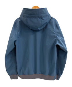 ストーンアイランド STONE ISLAND ソフトシェル フーデッドブルゾン フーディ ジップアップパーカー 7315Q0122 ジャケット ブルー Lサイズ 101MT-4057